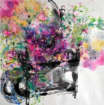 Abstract Floral Art Painting