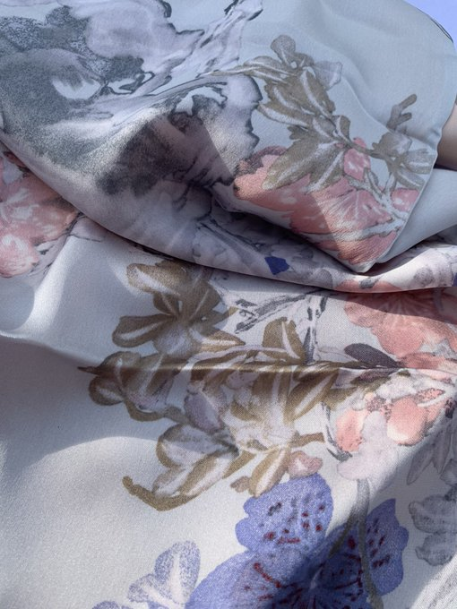 Chinese-Inspired Artistic Silk Scarf Collection -  Designs