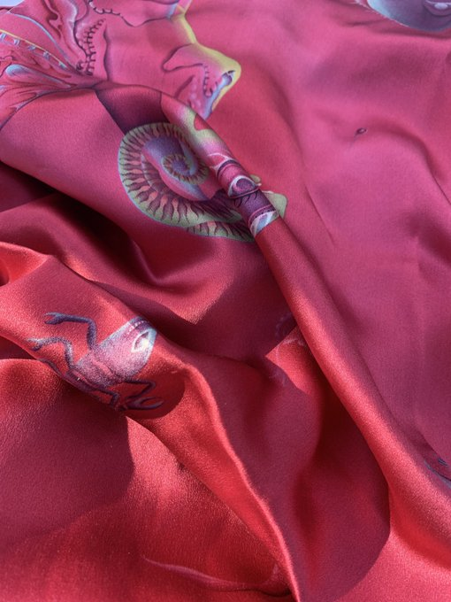Chinese-Inspired Silk Art Scarf Collection