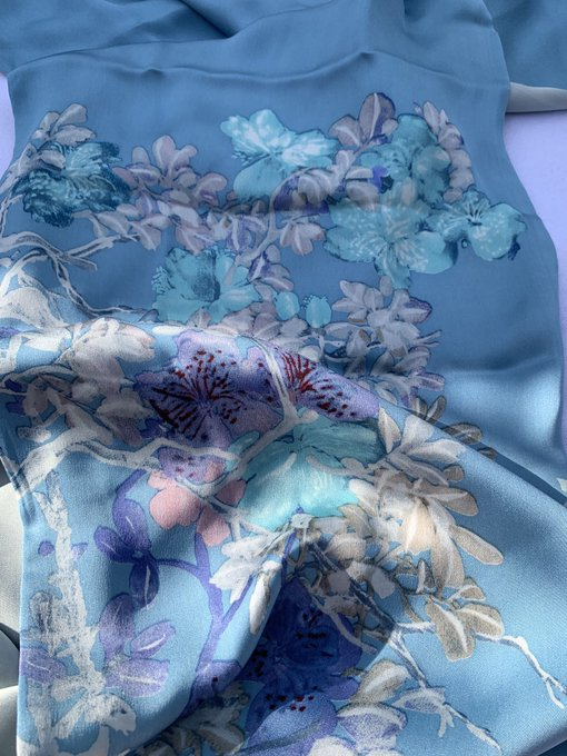 Chinese-Inspired Silk Art Scarf Collection