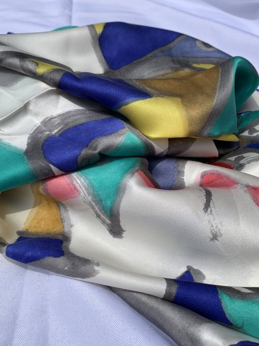 Chinese-Inspired Artistic Silk Scarf Collection -  Designs