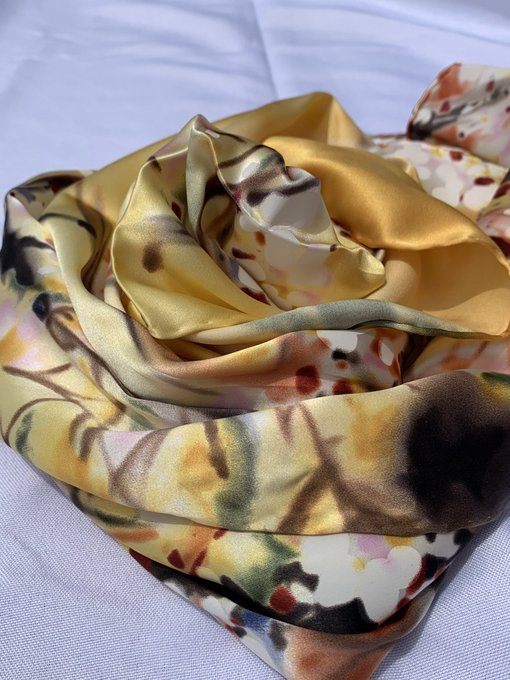Chinese-Inspired Artistic Silk Scarf Collection -  Designs